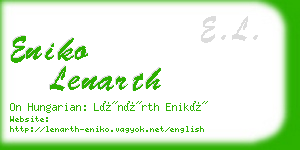 eniko lenarth business card